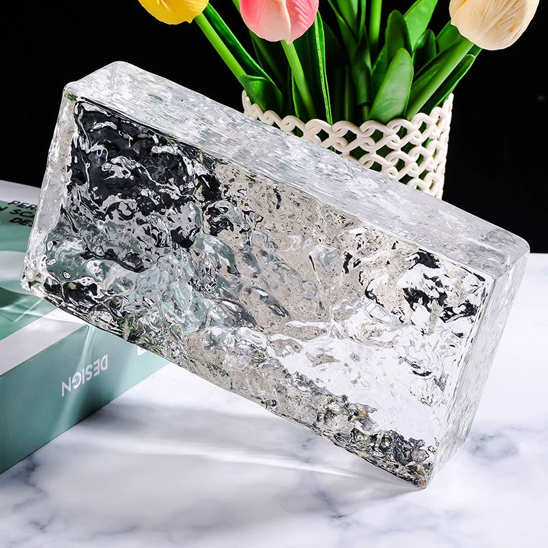 Супер белый стеклянный кирпич хрустальный кирпич прозрачная квадратная перегородка стены ванная сеть красный арт твердый полый ледяной кирпич