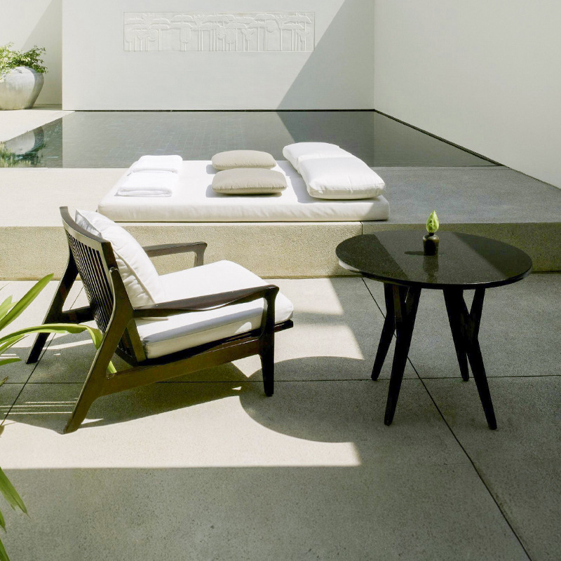 Sofá de teca al aire libre patio jardín hotel villa ocio al aire libre muebles impermeables de teca protector solar
