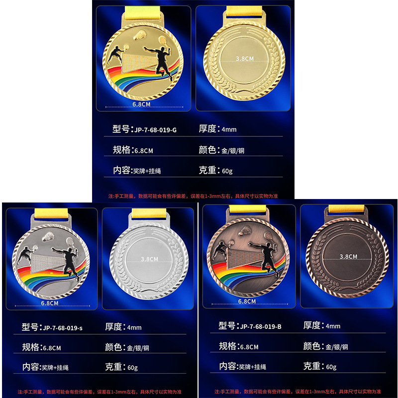 Fabricante de medallas personalizadas para diversos eventos deportivos, placas metálicas, medallas de oro, plata y bronce universales de gran venta transfronteriza para competiciones.