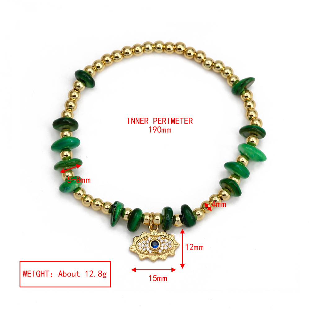 Fashion Eye Copper Inlay Zircon Bracelets 1 Piece