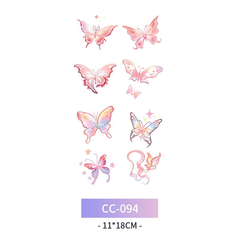 Transfronterizo en stock al por mayor de halloween colorido mariposa tatuaje pegatinas simulación sangrienta cicatriz pegatinas divertidas pegatinas impermeables