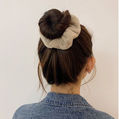 Plush Autumn and Winter Pig Intestine Hair Band New Cute Simple Hair Tie High Elastic Thick Rubber Band Headband for Women
