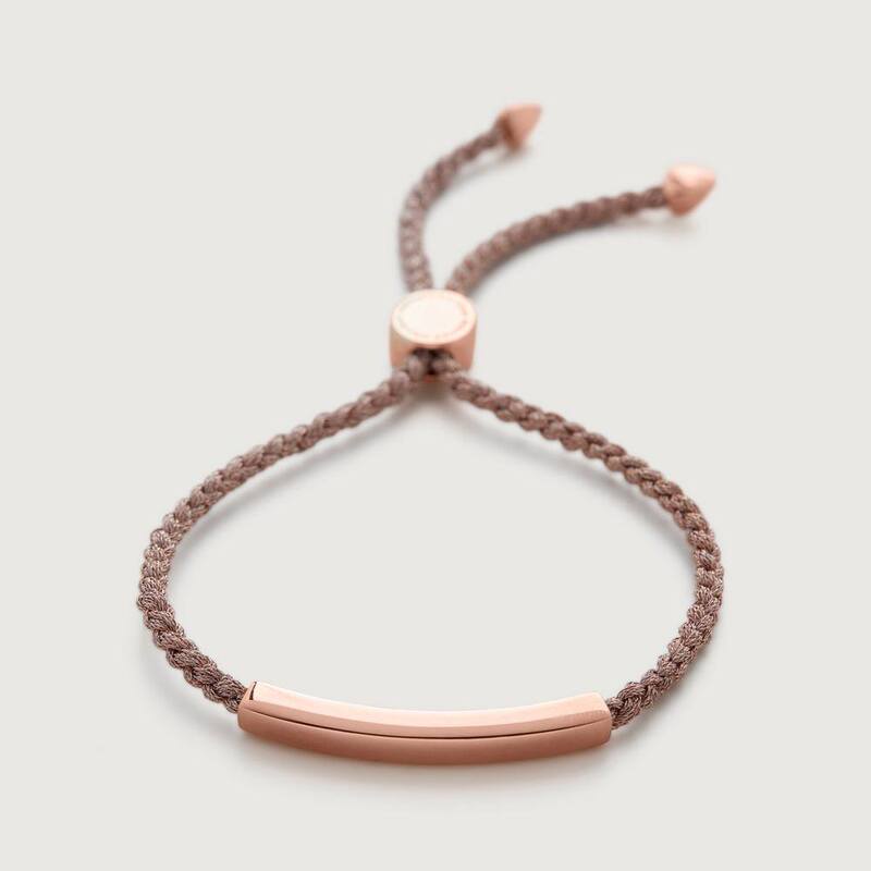 DIY stainless steel elbow freely adjustable braided rope bracelet trendy couple wearing bracelet