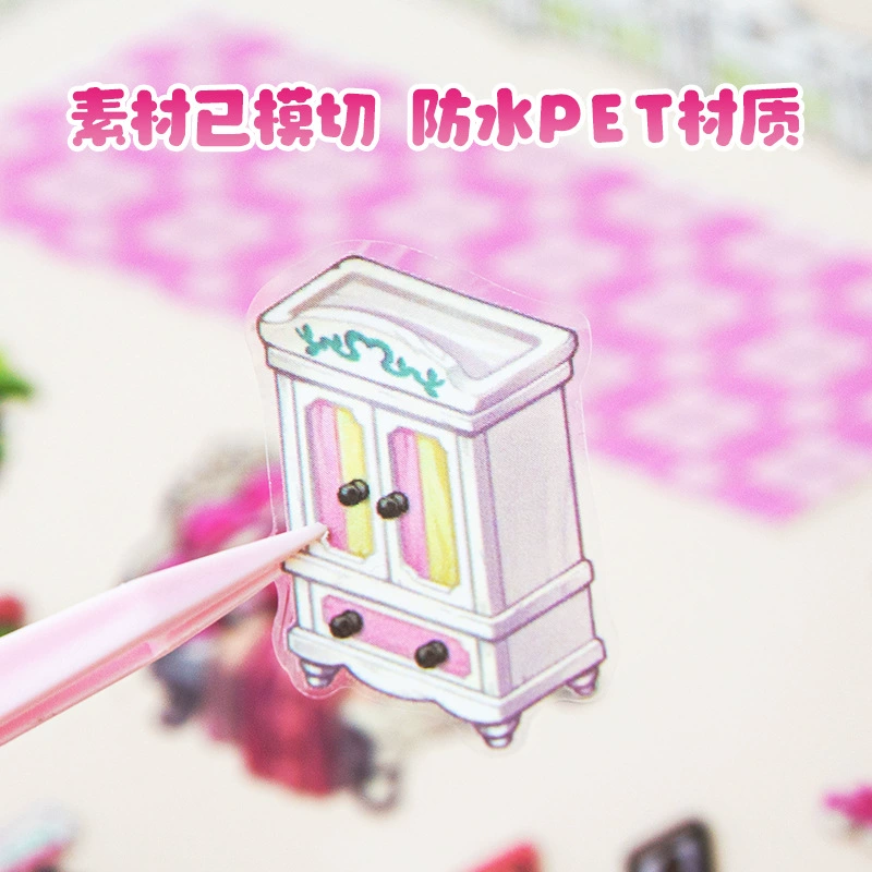 Small sticker, three dimensional hut, 3D, scheduler