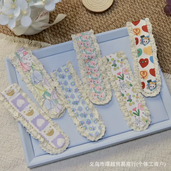 Cute Magic Tape Hairband Lace Wide-Brimmed Headband for Girls and Children, Hair Clip for Fixing Bangs and Stray Hair