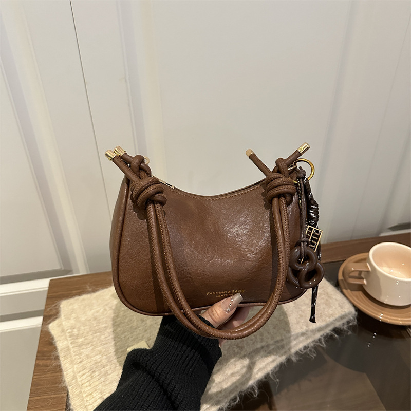 Borsa a spalla elegante da donna design semplice autunnale_voghion.com