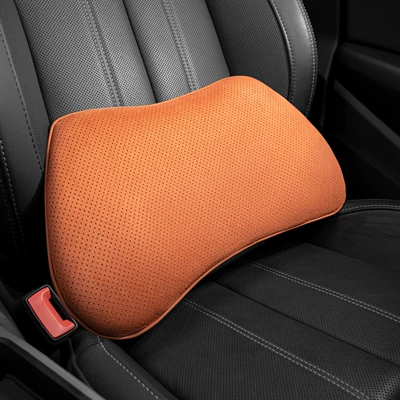 Headrest | car pillow - third-generation-cashmere-velvet-lumbar-support-cushion-ideal-orange-single-piece