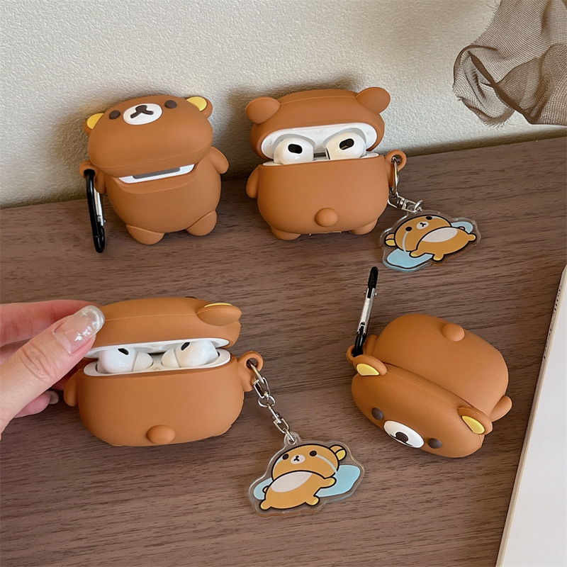 Cute Rilakkuma Protective Case for AirPods Pro 3Rd Generation, 4Th Generation, Pro 2, Apple Bluetooth Earphone Case Cute Rilakkuma Protective Case for AirPods Pro 3Rd Generation, 4Th Generation, Pro 2, Apple Bluetooth Earphone Case