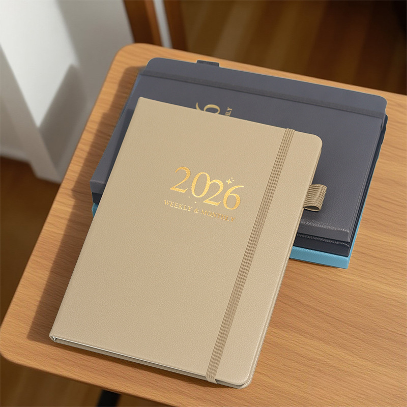 2026 クロスボーダー a5 ストラップスケジュールブック pu レザープランナー英語メモ帳クリエイティブノートブックカスタマイズ|undefined