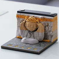 3D бумажная резьба трехмерные липкие заметки вручную разрезанный календарь креативное искусство исцеление и unzip подарочная распечатка календаря вручную разрезанный календарь