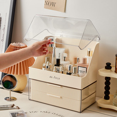 Desktop dustproof storage box cosmetic lipstick organizer home transparent desk organizer Xiaohongshu style wholesale
