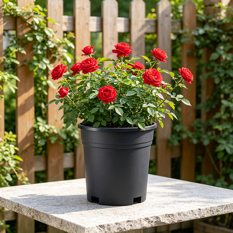 Gallon Flower Basin Black Plastic Flower Basin Nursery Basin Balcony…