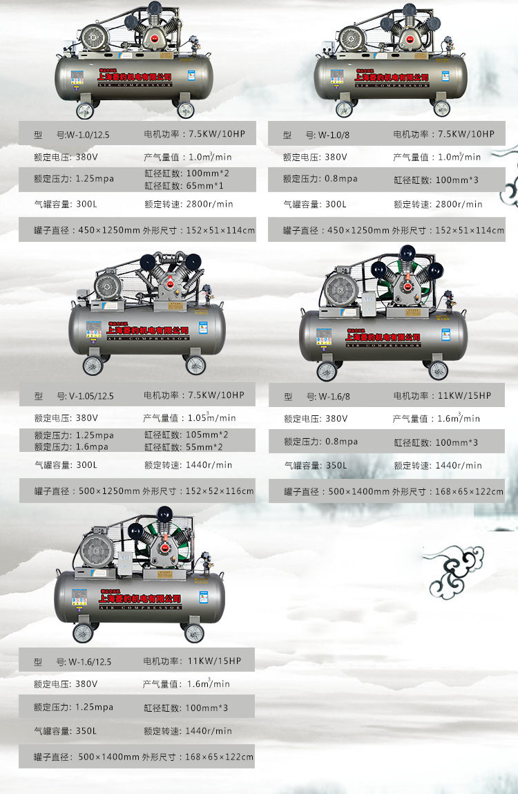 Shanghai Air Compressor High-Power Air Pump Industrial-Grade 380V Large Air Compressor Air Pump