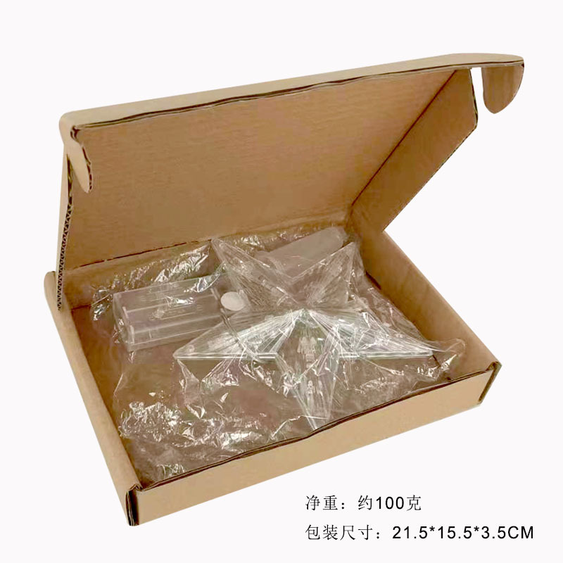 透明带灯顶星 飞机盒包装图 10L