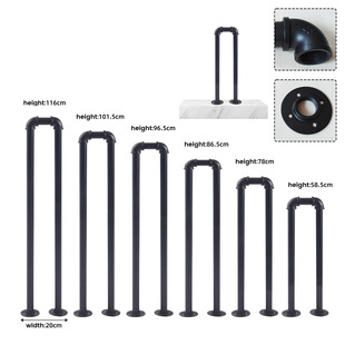 Cross-border Amazon Stair Handrail Black Cross-border American Industrial Iron 86.5cm Retro Matte Support Bar