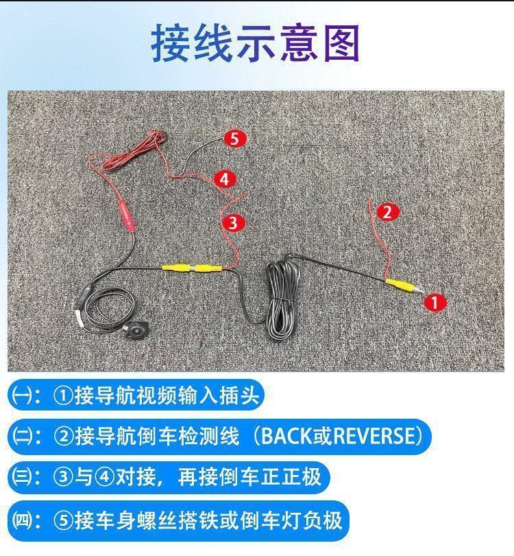 Universal In-Car Perforated Ccd Small Dome Reversing Camera Ahd1080P High-Definition Night Vision