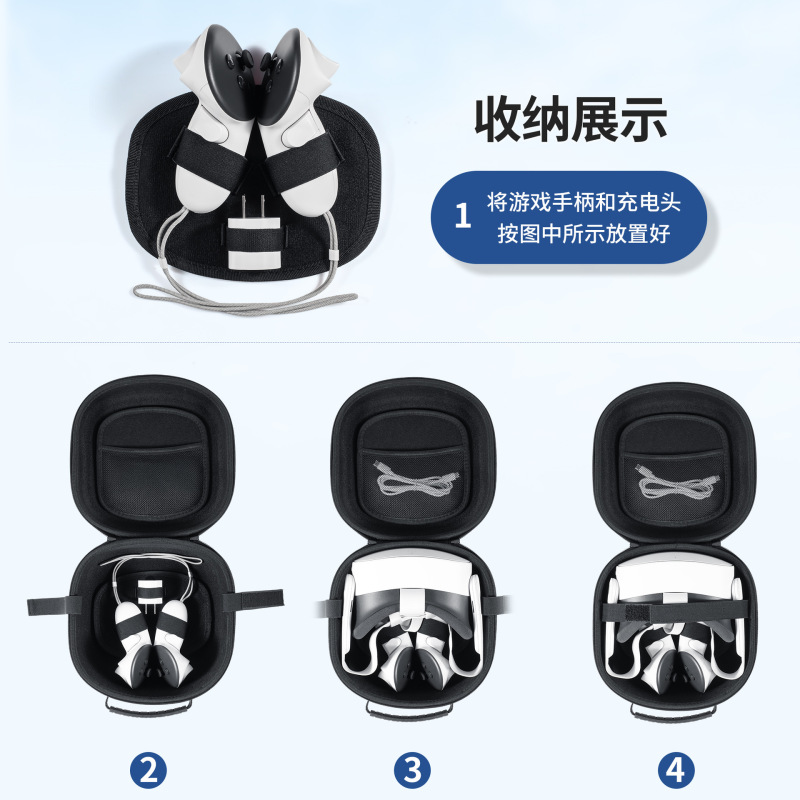 STARTRC GAMES 収納バッグ Meta Quest 3S/3/2 ポータブルキャリングバッグ ハードシェル収納ボックス アクセサリー|undefined