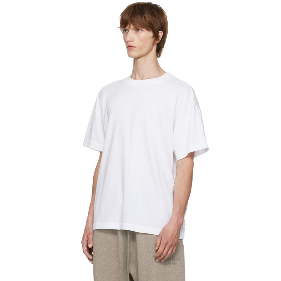 FEAR OF GOD ESSENTIALS Clásico pequeño logotipo letras hombre suelto casual camiseta de manga corta