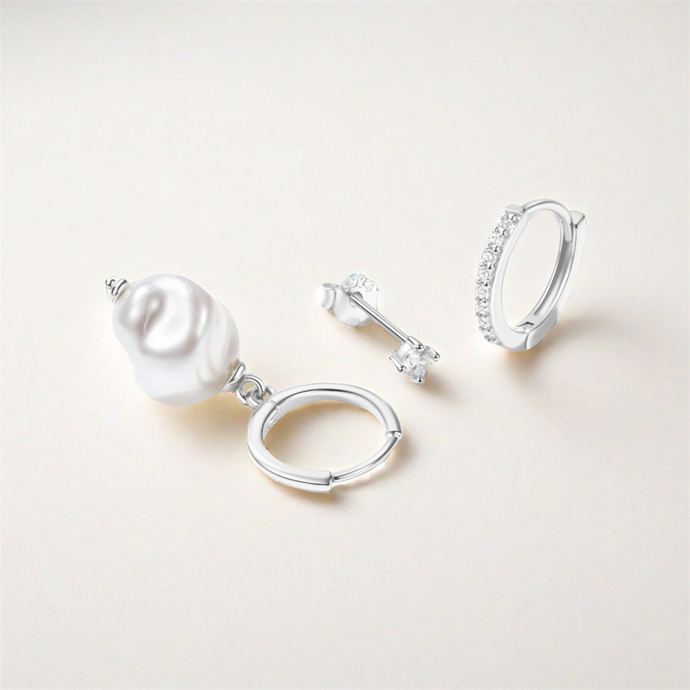 5g Weight 925 Sterling Silver Ear Needle Material December Birthstone Turquoise, Zircon Inlay Material Earrings Classification 3 Pieces Set Quantity Holiday, Daily Occasion 925 Sterling Silver Material Geometric Pattern Women's Gender Plating, Inlay Design Simple Style Style 3 Pieces Set 925 Sterling Silver Turquoise Zircon Geometric Earrings 84