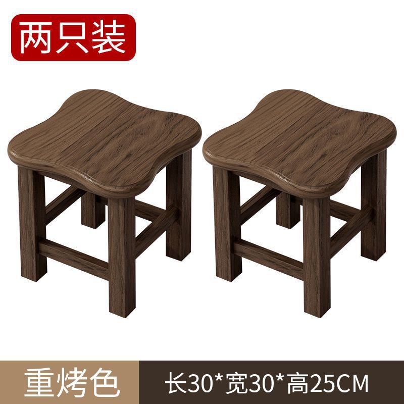 原木实木小圆凳子家用凳木头凳木板凳换鞋凳矮凳吃饭凳茶几客厅凳|undefined
