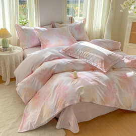 少女田园风纯棉四件套花卉数码印花被套全棉四季通用学生宿舍床品