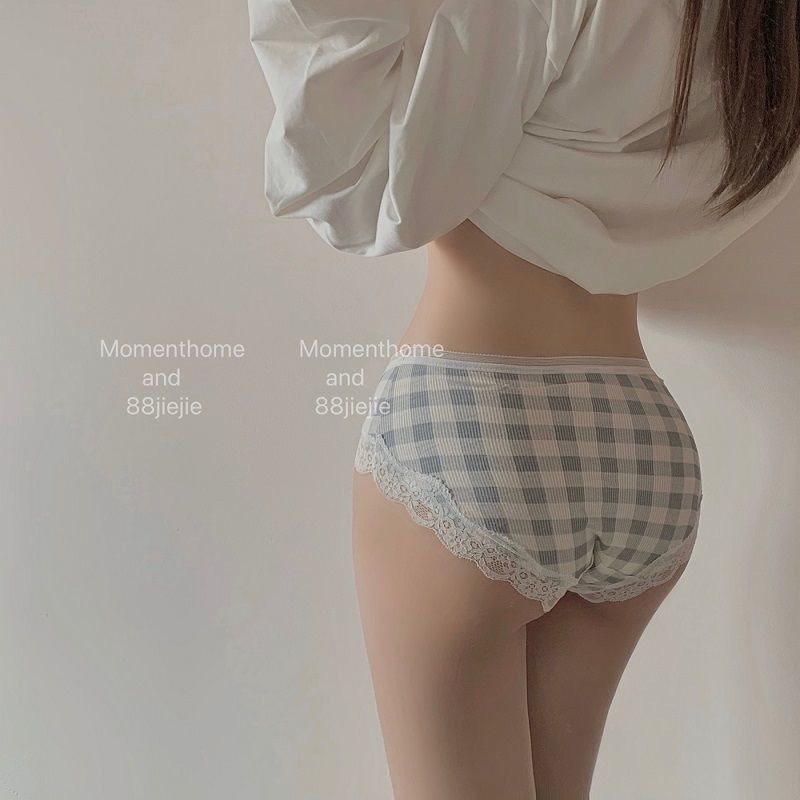 Japanese pla cotton panties ladies mid-w...