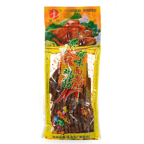 Kingzi Sliced Spicy Chicken Sinew 172g/bag Spicy Snack Noodles Flavor Vegetarian Meat Big Chicken Sinew Wholesale 