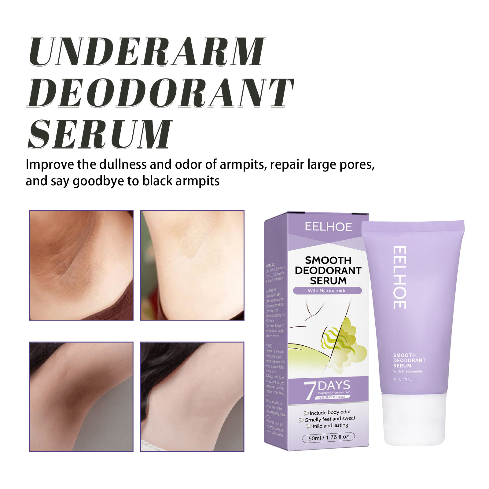 EELHOE Deodorant Cream Cleansing Armpit Sweating Foggy Odor, Underarm Brightening, Refreshing, and_voghion.com