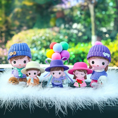 Family Portraits, Car White – Car ornaments - scarf-couple-rice-flower-lele-color-balloon-big-feather