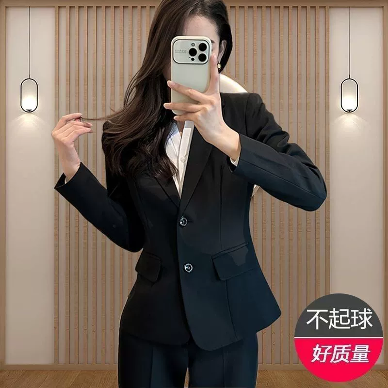 Маленький костюм в корейском стиле, новый весенне-осенний пиджак, тонкий деловой костюм, официальная одежда для студенческих собеседований, элегантная рабочая одежда.