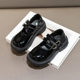 Girls shoes 2024 spring and autumn new children's performance shoes black dance shoes princess shoes big children's shoes wholesale