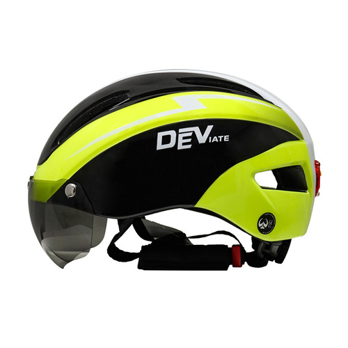 DEVIATE bicycle helmet with lighted goggles cycling bicycle helmet mountain bike helmet with goggles