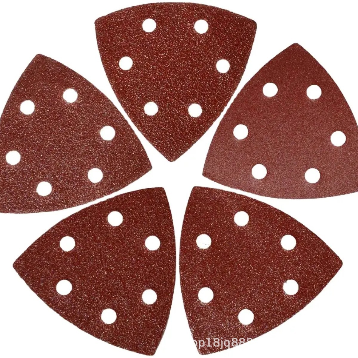 厂家直销 三角形砂纸6孔90mm万用宝打磨配件高效磨腻子砂布打磨机