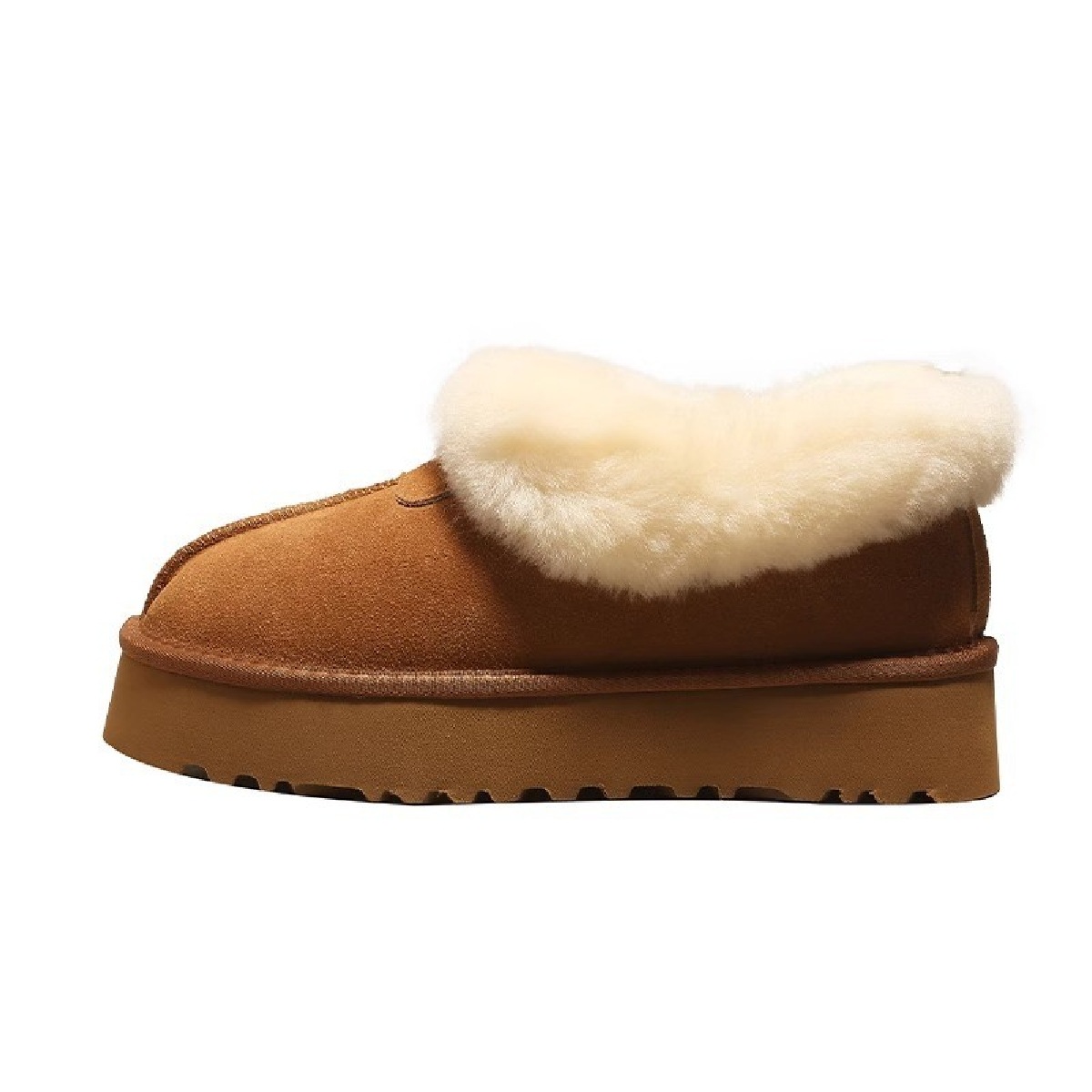 2023 Winter New Korean Edition Plush and Thick Insulation Northeast Thick Sole Cotton Shoes_voghion.com