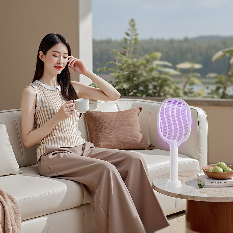 クロスボーダー2025新型二合一電蚊拍充電式充電寮電網拍電ハエ拍網面蚊駆除|undefined