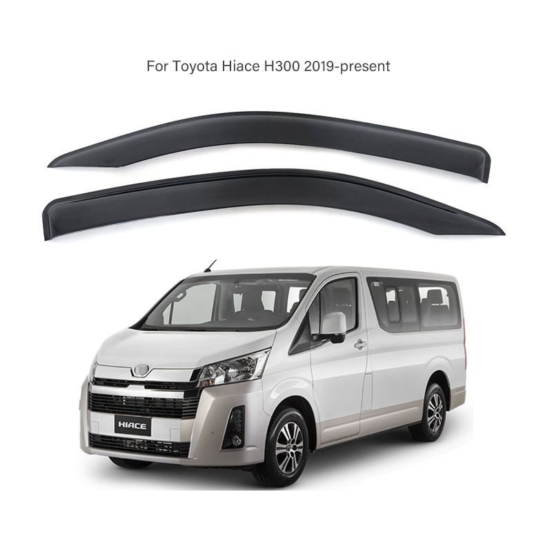 Toyota Toyota 2019-2024 Hiace H300 Injection Molded Rain Guards 2pcs (Rain shield) - 2019-2024-hiace-injection-molding-without-bright-strips