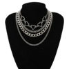 Accessory hip-hop style, set, choker, necklace, chain heart-shaped, European style, simple and elegant design