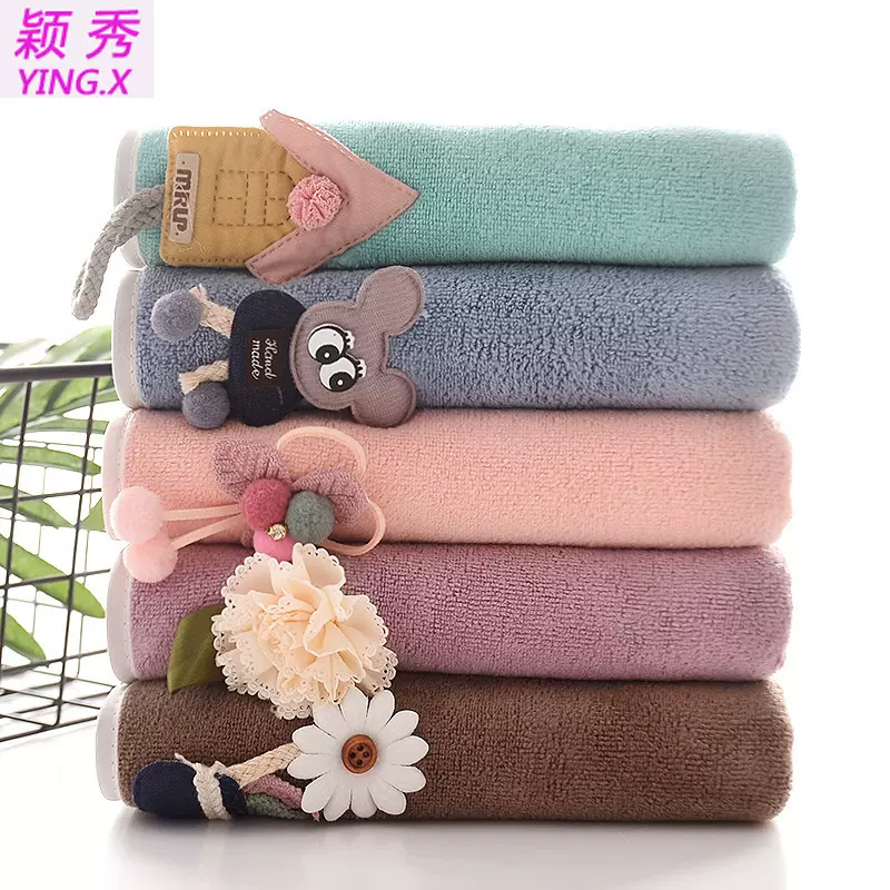 青春派毛巾包边贴花抖音 不易掉毛吸水毛巾
