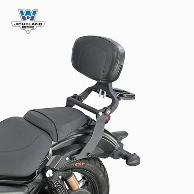 Muscle car Wolf applicable to saikelon RA401 multi-function folding backrest adjustable backrest modified tail shelf tail (Motorcycle tail) - ra401-multi-function-backrest-black-front-and-rear-telescopic-height-adjustable