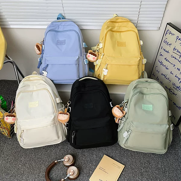 Schoolbag junior high school girl Japanese ins College high school all-match contrast color backpack niche design college student backpack