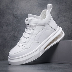秋冬高幫男鞋板鞋休閒鞋氣墊軟底小白鞋潮流鞋子源頭貨源批發