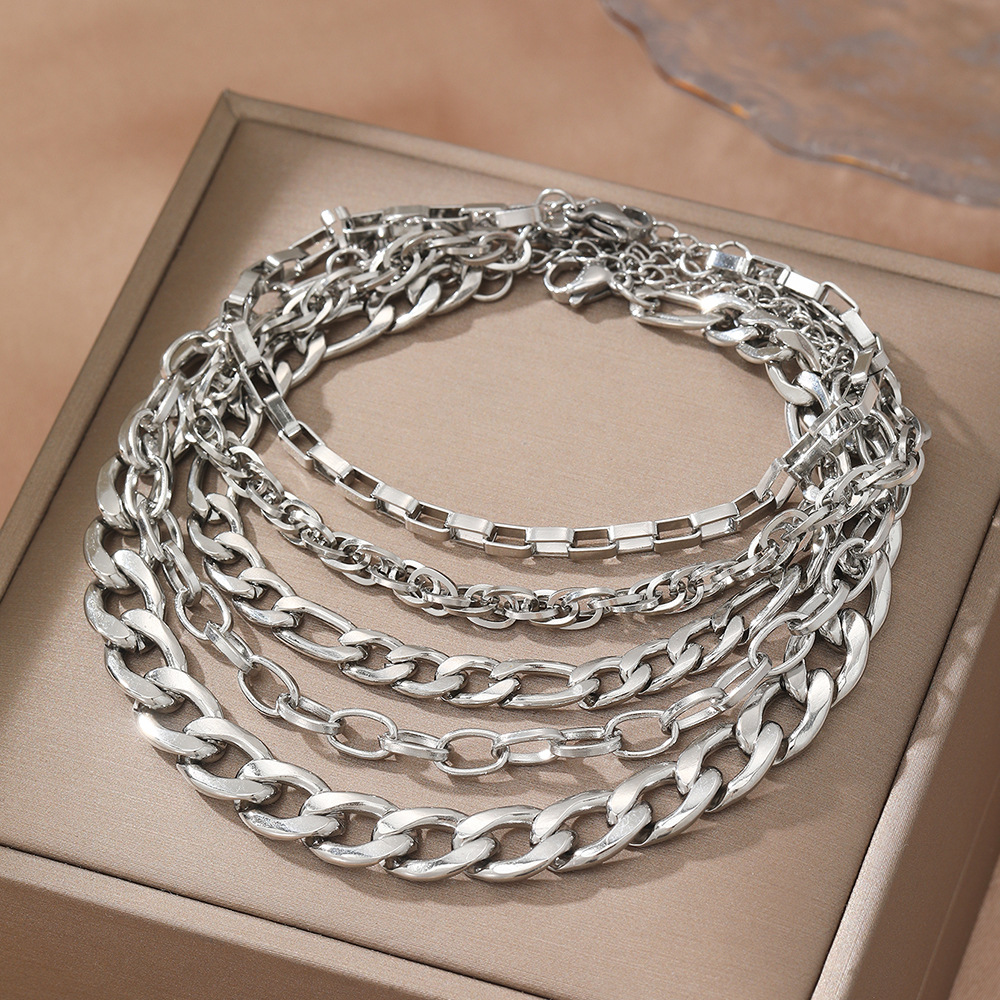 Minimalist Layered Bracelet Set For Women Stackable Jewelry_voghion.com