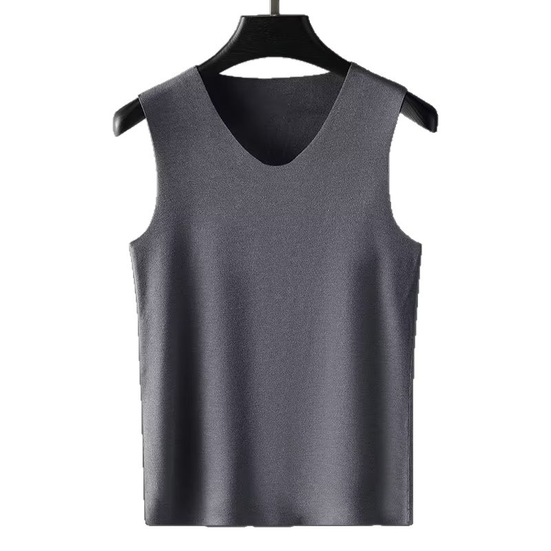 Hombre chaleco cálido sin marcas para hombres con camiseta elástica y calentamiento calentado chaleco de invierno