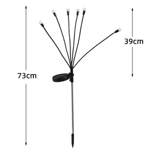 Cross-Border Amazon Solar-Powered Wind-Powered Firefly Lamp Courtyard Garden Lawn Lamp Ground Lamp Solar Decorative Lamp