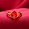 Fashion new ring, red 铜 Bronze gold plating jewelry Vietnamese sand gold jewelry to send girlfriend a generation