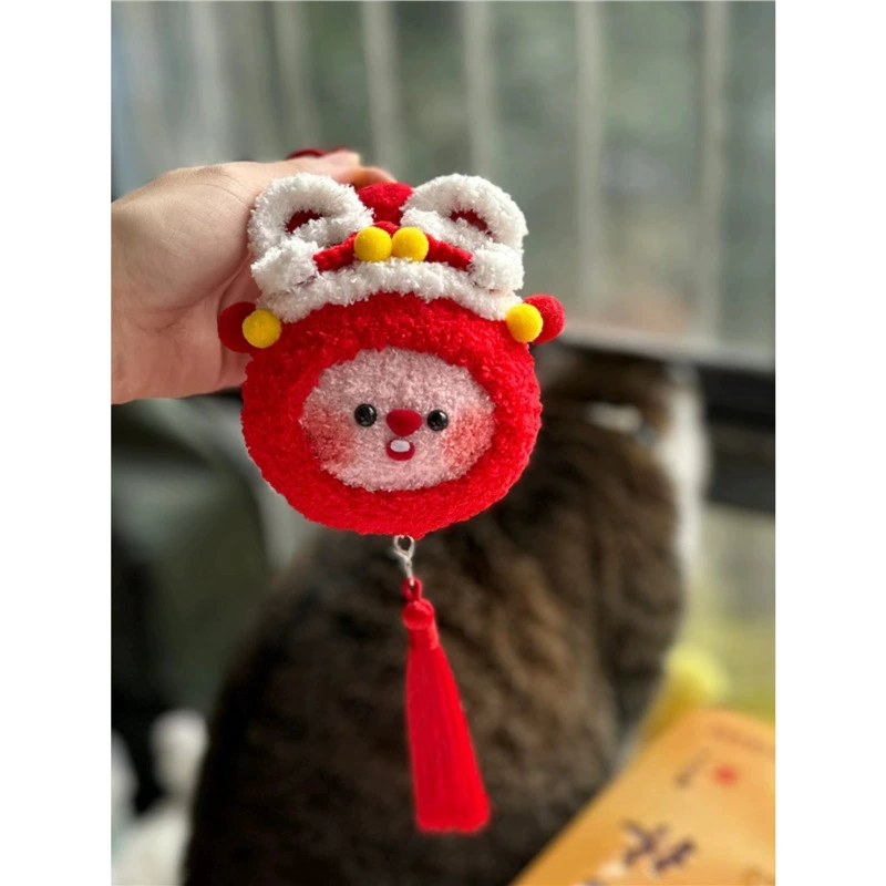 Набор материалов для изготовления пельменей Loopy Beaver для DIY, подвеска из плюшевой пряжи ручной работы, вязаный крючком брелок с подвеской «Маленький бобр».