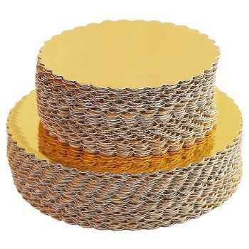 Circular cake board 6-8 inch white paper food packaging tray corrugated circular cake base