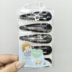韓国版の漆の髪飾りの経典のタイプの袋のbbは水滴のエンドウの前髪の髪を挟んで飾ります。