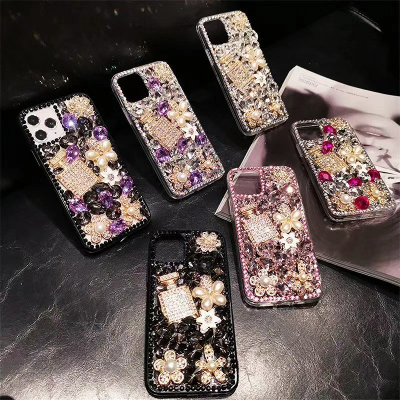Suitable for Apple 16Promax Mobile Phone Case 16Pro Protective Cover Diamond 15 Perfume Bottle 14 Luxury 13 Outer Order 16