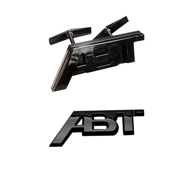 Audi ABT car logo tail badge honeycomb grille emblem A3A4LA5A6A7A8Q2Q3Q5 glossy black modification decorative sticker